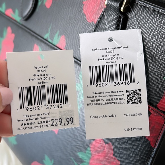 NWT💃Kate Spade Bundle Madison Rose Toss Printed Medium Satchel and Wallet Set - Picture 10 of 10